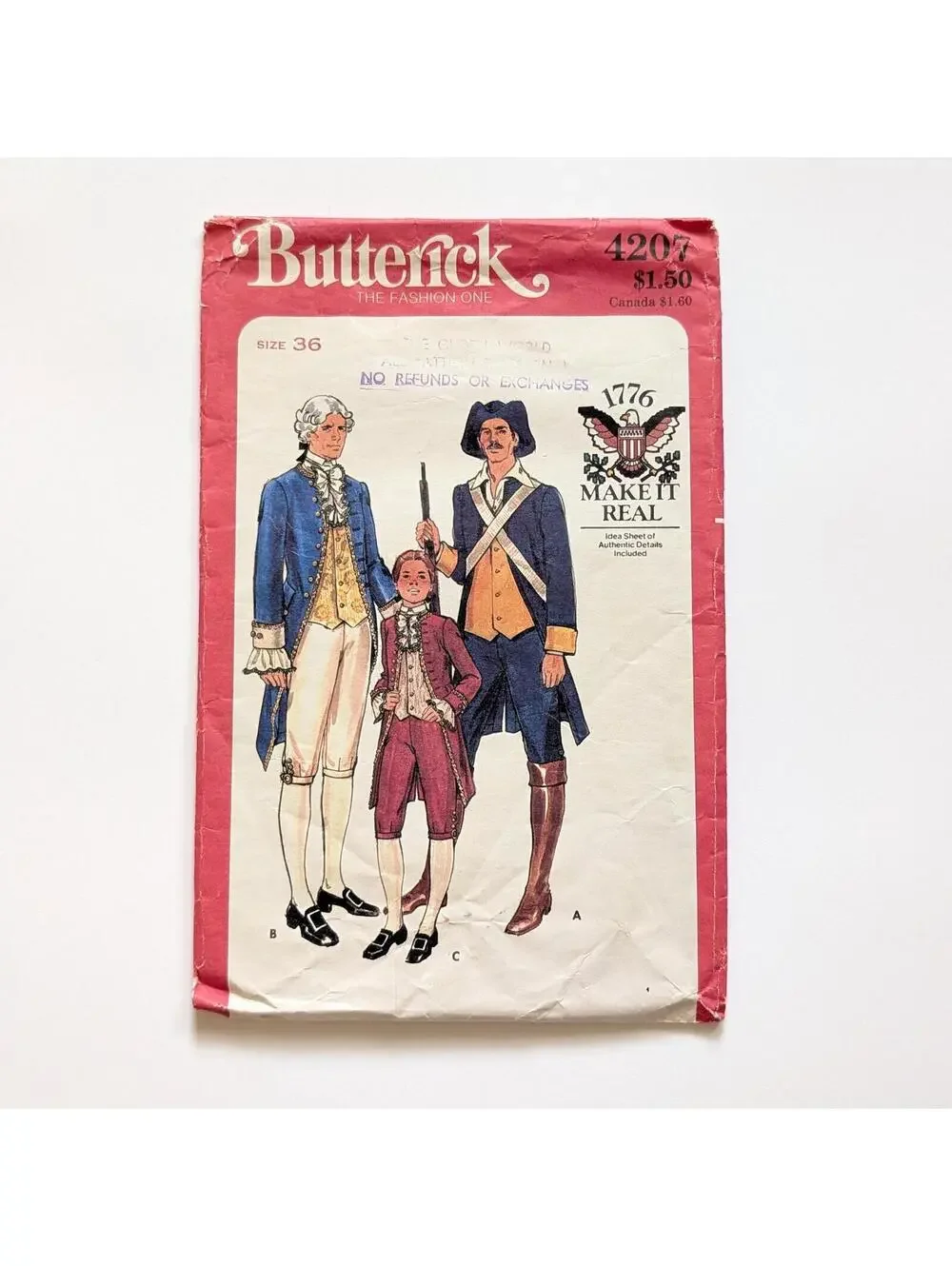 1976 Vintage Butterick 4207 and 4209 Sewing Patterns - Mens Military Costumes
